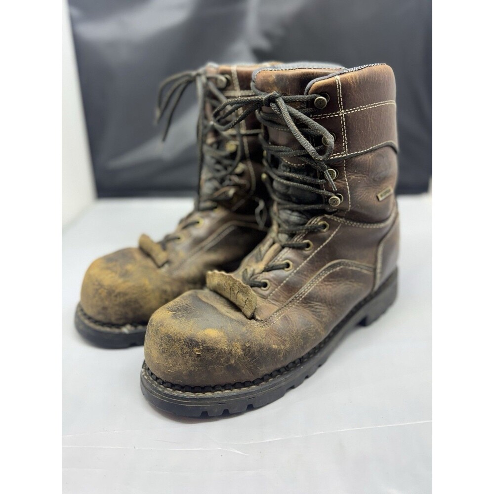 GEORGIA BOOT MEN'S LOGGER WATERPROOF Steel TOE BOOTS Brown Men’s 10W